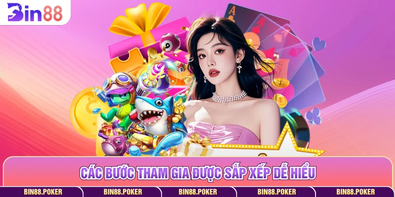 Các bước tham gia được sắp xếp dễ hiểu